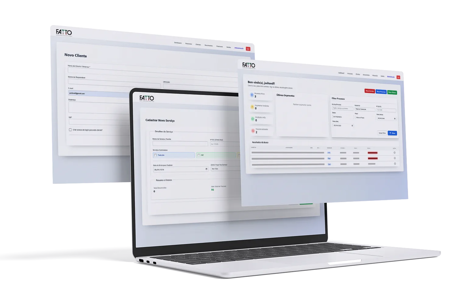 Fatto Assessoria - Trabalho de Web Apps, Dashboards, Automation por Joelton Souza